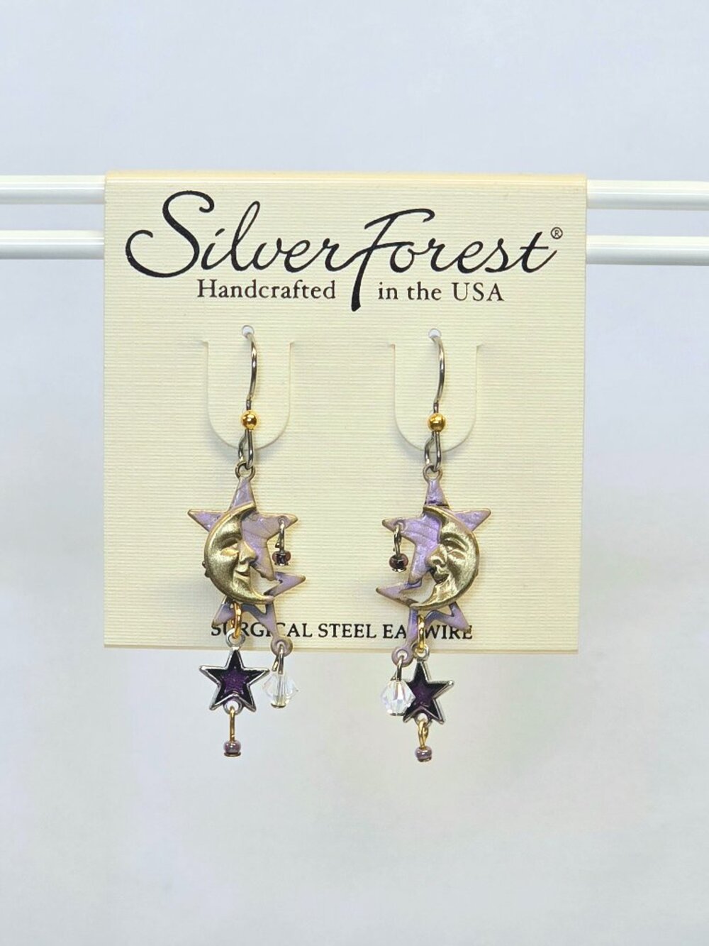 Silver Forest Celestial Cascade Mixed Metal Drop Earrings